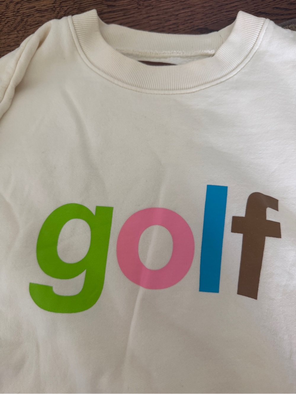 Golf Wang White 'golf' Crewneck — Multicolor Lettering